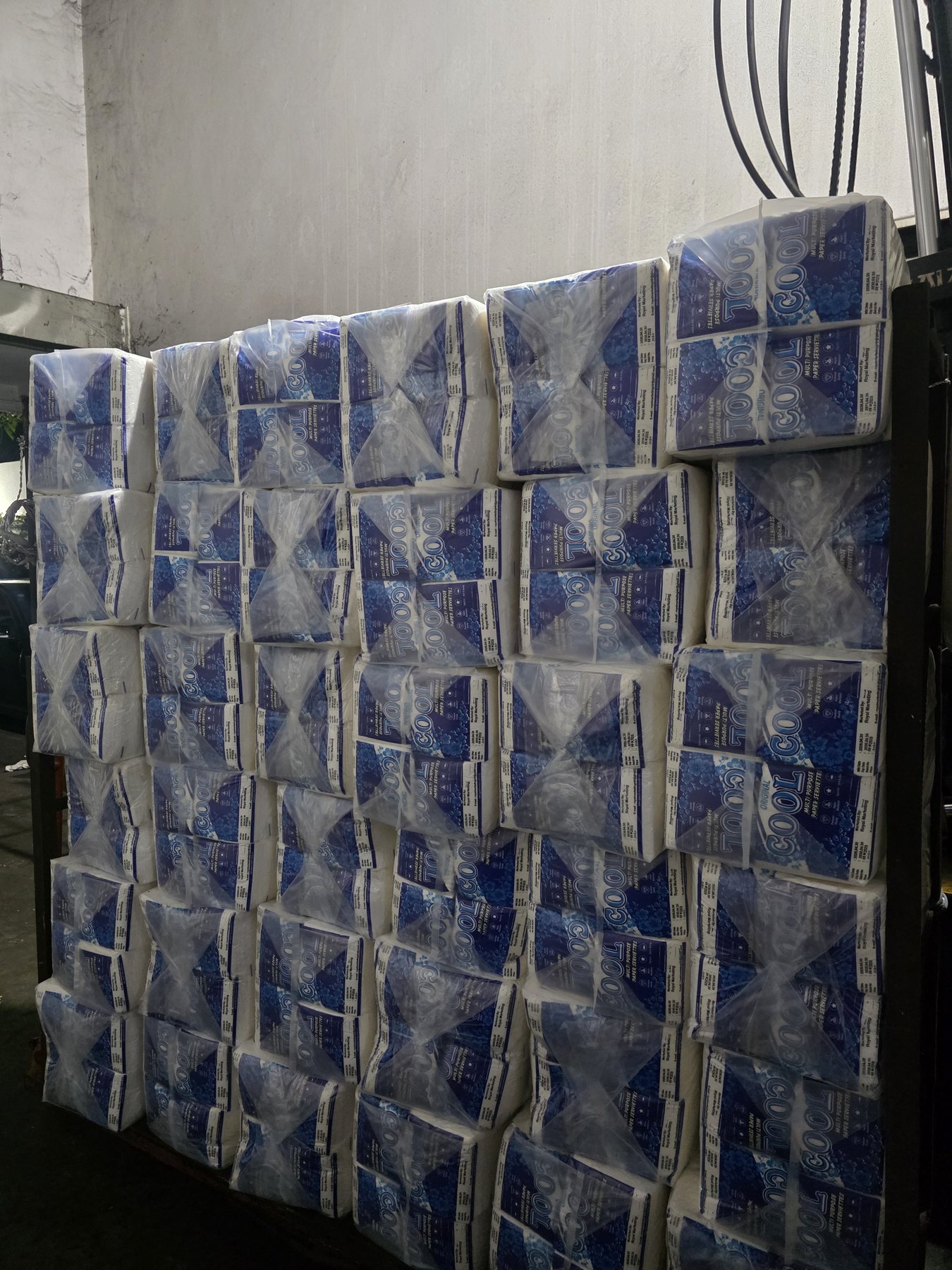 Paper roll stock aligned for handling