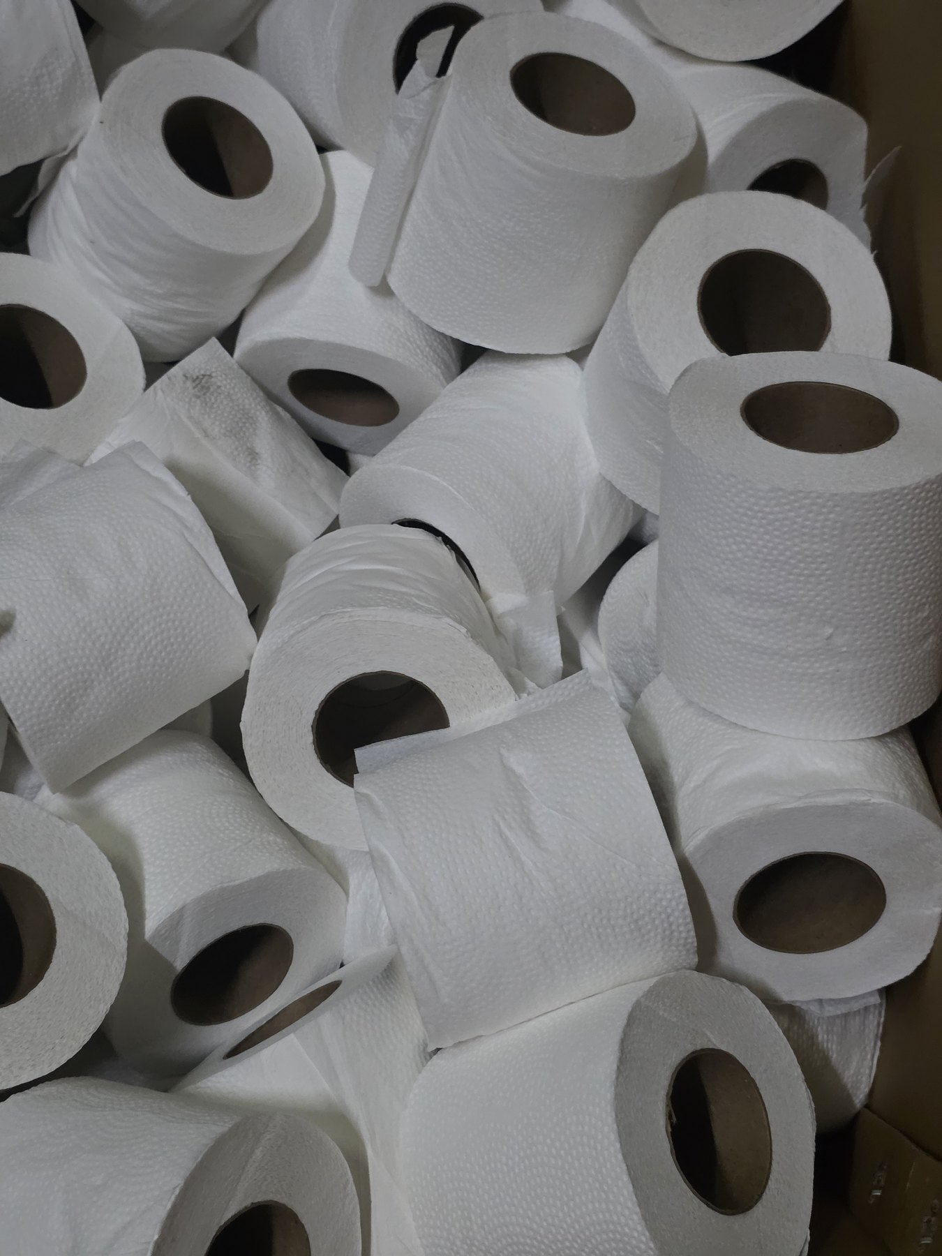 Inventory section showing packaged paper rolls